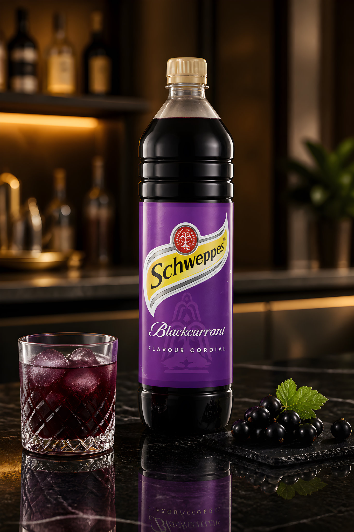 Schweppes Blackcurrant Cordial 1Ltr