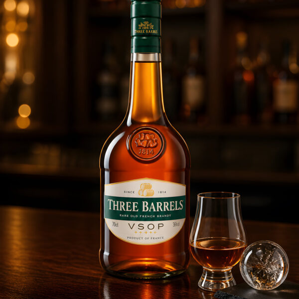 Three Barrels VSOP Brandy 70cl