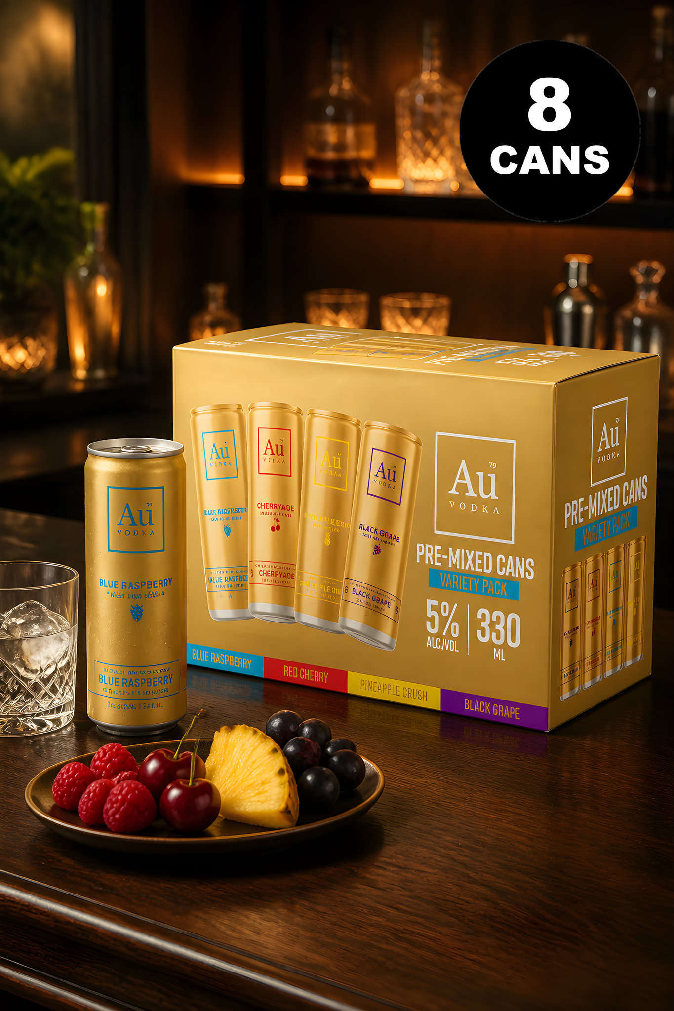 Au Vodka Variety Pack 330ml 8pk